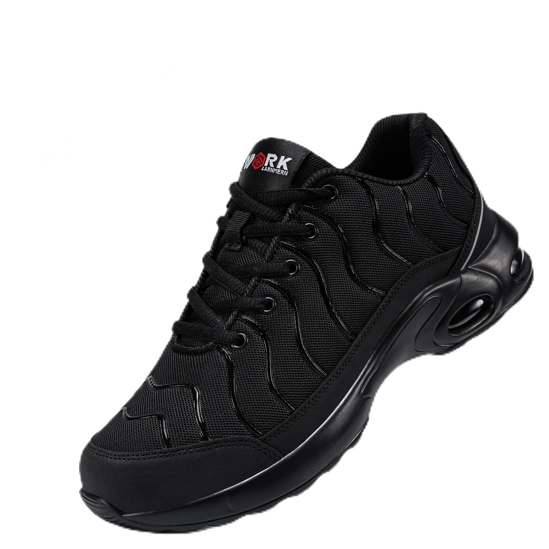 Photo 1 of LARNMERN Steel Toe Shoes for Men Lightweight Puncture Proof Safety Toe Tennis Sneakers Comfortable Breathable Work Shoe Slip Resistant Zapatos De Trabajo para(10.5,Dark,LSE31270)