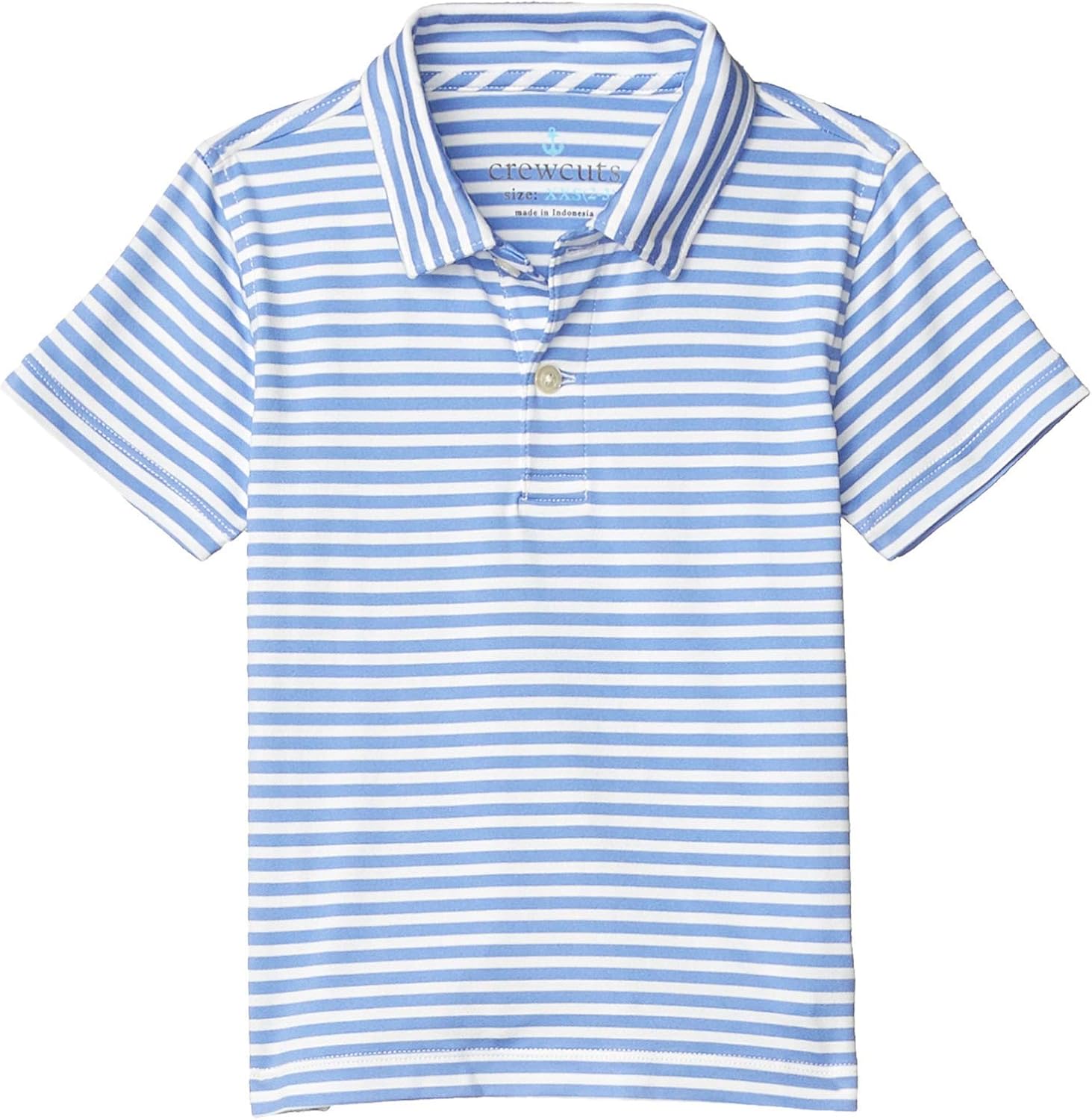 Amazon Com Crewcuts By J Crew Boy S Short Sleeve Athletic Polo Shirt Toddler Little Kids Big Kids Kerry Stripe Peri Ivory Sm 6 7 Little Kids Clothing