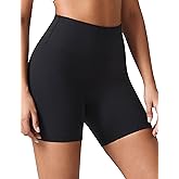 Colorfulkoala Dreamlux No Front Seam High Waist Biker Shorts for Women 6" Inseam Workout Yoga Shorts
