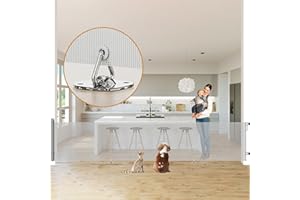 iDAOLI Retractable Baby Gate Extra Wide 118inch Dog Gate for Large Openings Mesh Baby Gate for Stairs Doorways Indoor Outdoor Extra Long Child Safety Gate for Kids & Pets.