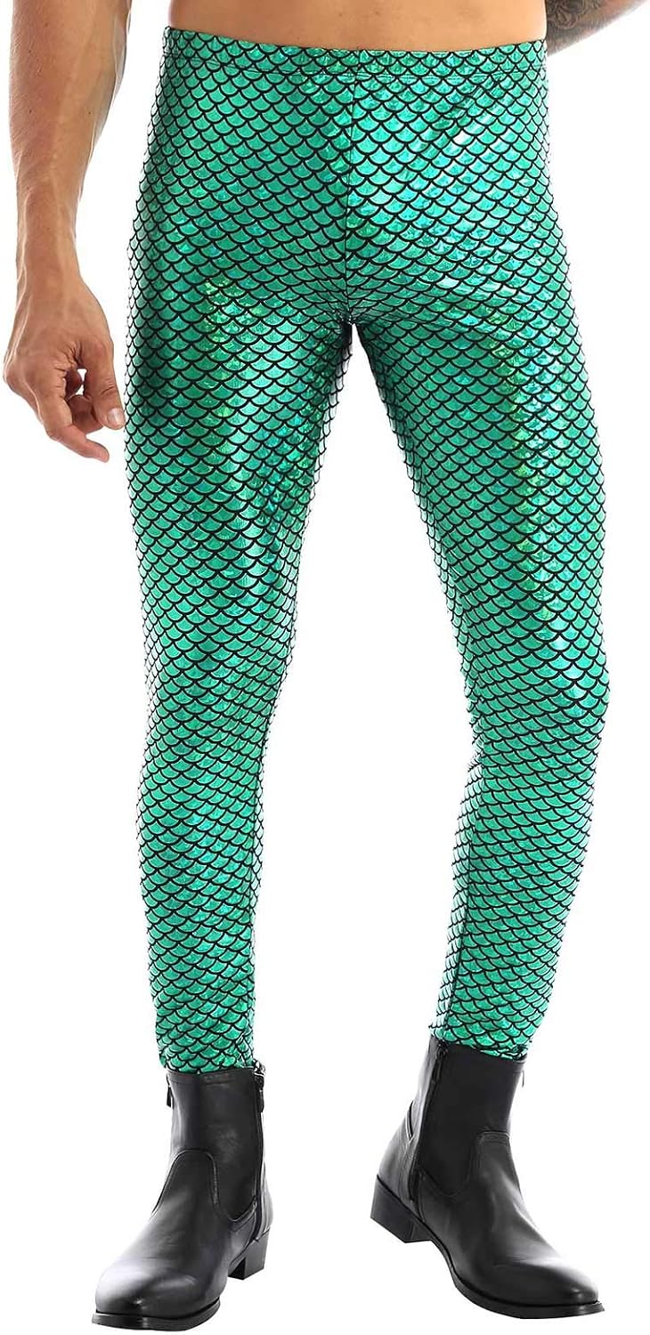 YOOJOO Mermaid Leggings Mid Waist 