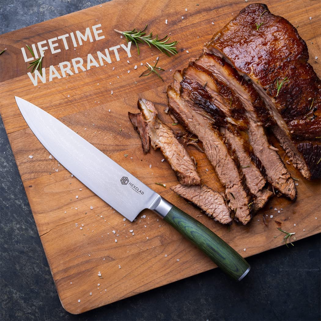 HexClad 4 Piece Steak Knife Set Premium Full Tang Japanese Damascus