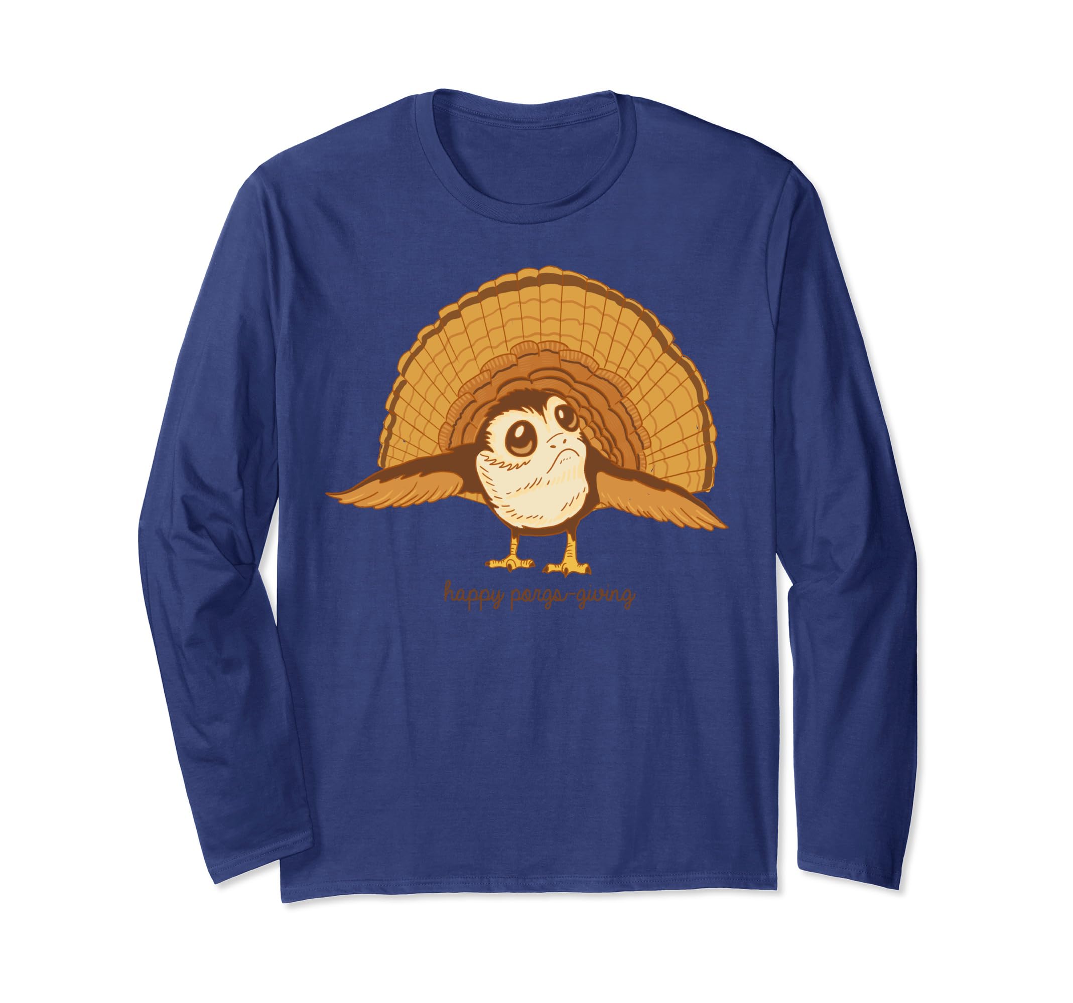 Star Wars The Last Jedi Porg Happy Porgs-Giving Thanksgiving Long Sleeve T-Shirt