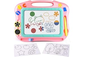 FLY2SKY Magnetic Drawing Board Kids Magnet Drawing Board Travel Size Toddler Toys Sketch Writing Colorful Erasable Sketching Pad Holiday Birthday Gifts Girl Boy Educational Learning Toy