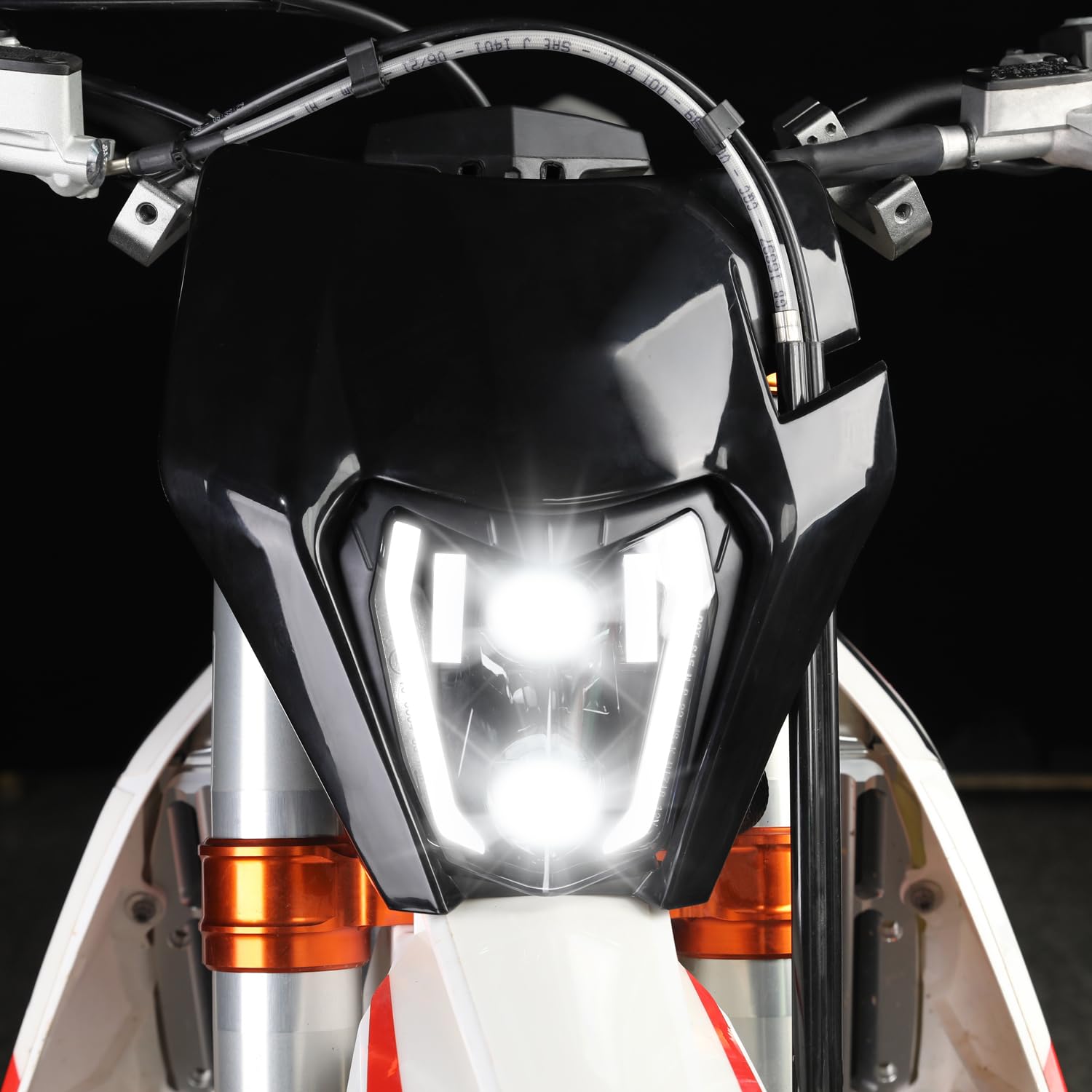 Photo 1 of CHANGCHENG Dirt Bike Headlight LED With Turn Signals Universal Headlight Kit Light for Enduro Dirt Bike Motocross Supermoto ATV-Black
