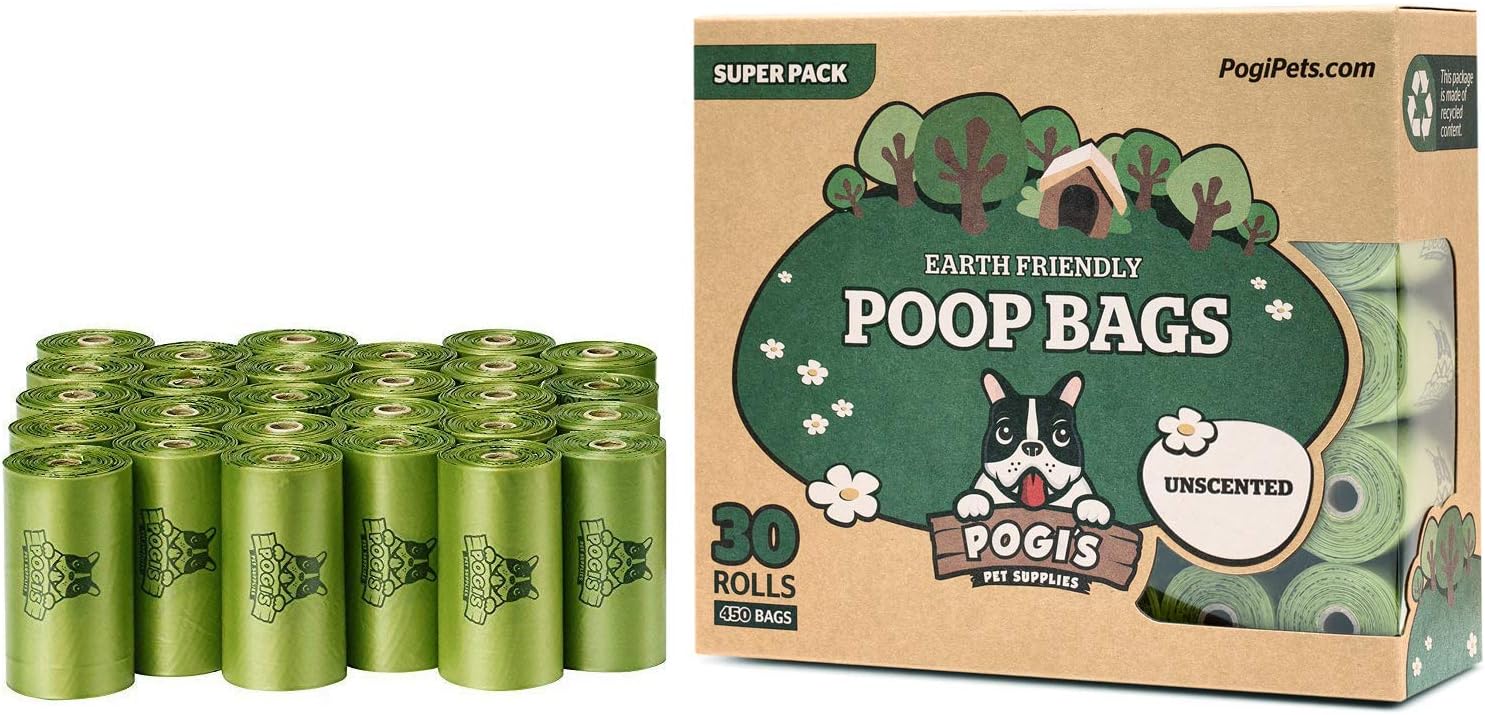 Pogi’s Dog Poo Bags - Biodegradable, Ultra Thick, Leak-Proof, Fragrance Free, 450 Bags (30 Rolls), Unscented, 1 count (Pack of 450) - Image 4