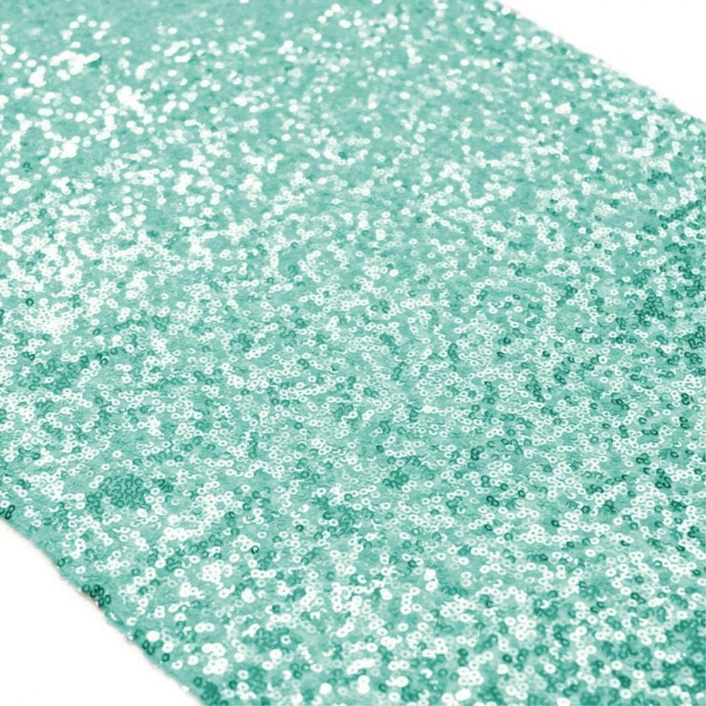 ShinyBeauty Mint Green Table Runner 13x108-Inch Mint Sequin Table Runner Mint Green Table Runners Pack of 10