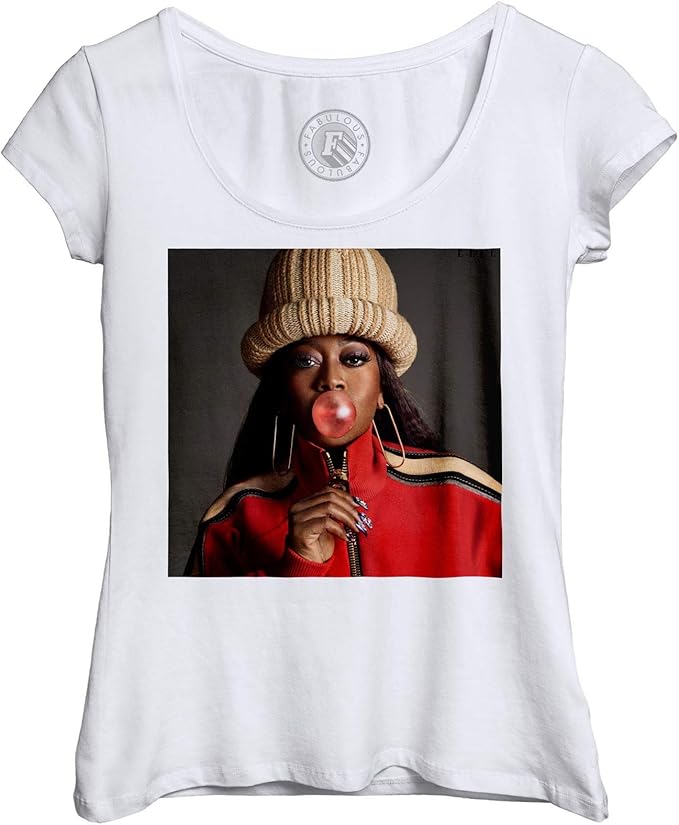 Comment Enlever Chewing Gum Sur Tee Shirt T-Shirt Femme Col Echancré Missy Elliott Rap Hip Hop Artist 2000