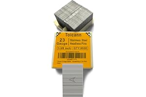 Toicann 23 Gauge Stainless Steel Pinner Nails 9000 pcs Headless Pin Nails for 23 GA Pneumatic or Electric Pinner or Pin Nail 