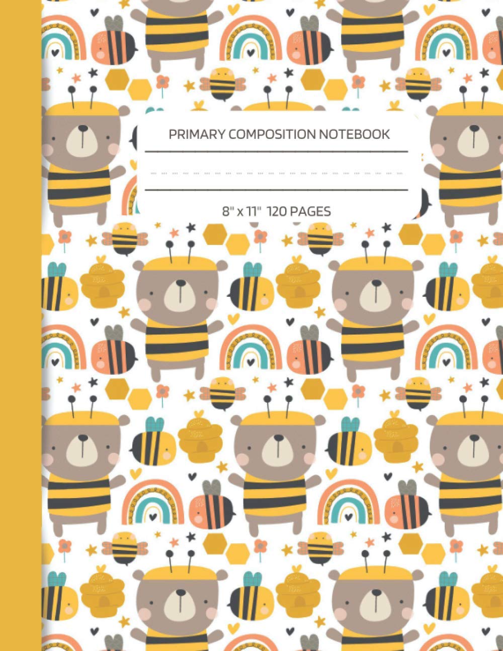 Bears and Bees Primary Composition Notebook: 120 Page Handwriting Practice Notebook For Kids