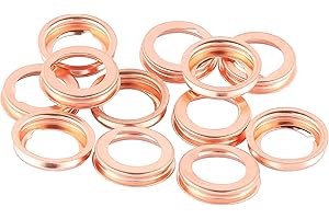 15PCS M12 Oil Drain Plug Gasket Compatible with Nissan 200SX 240SX 280Z 300ZX,Standard Car Accessories Oil Drain Pan Crush Wa