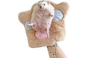 Ymid Select Hedgehog Sleeping Bag Pouch Hideout Cave Cuddle Sack for Hamster Rat Hamster Bed Small Animal Handling Glove Calming Glove Anti Bite Stab Proof Protection Supplies (Pink/Blue)