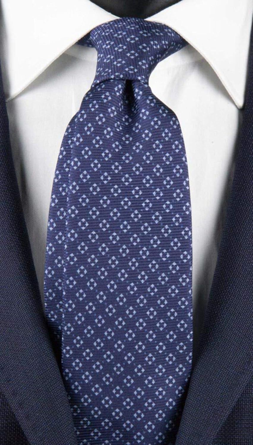 Yves Saint Laurent, Cravatta Da Uomo Blu In Lana, (segni Di Utilizzo - Foto 5