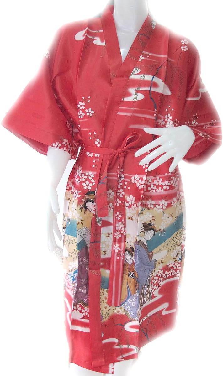BATH ROBE JAPANESE KIMONO SATIN AND SILK WITH COM PLIMENTRY..