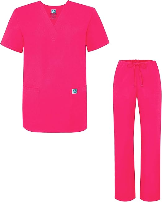 Adar Universal Unisex Scrubs Unisex Drawstring Scrub Set