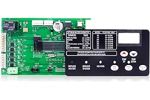 loosoo 42002-0007S Pool Heater Control Board with 42002-0029Z Membrane Pad, Compatible with Mastertemp Sta-Rite Max-E-Therm NA and LP Series Pool/Spa Heater Electrical Systems