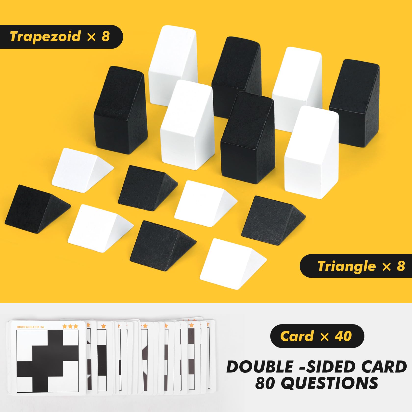 QZMTOY Brain Puzzle Spiel, IQ Puzzle Game with 80 Challenges,Holz Brain Teasers Spiel Puzzles, Montessori Brettspiele Spielzeug 3D Puzzles 4