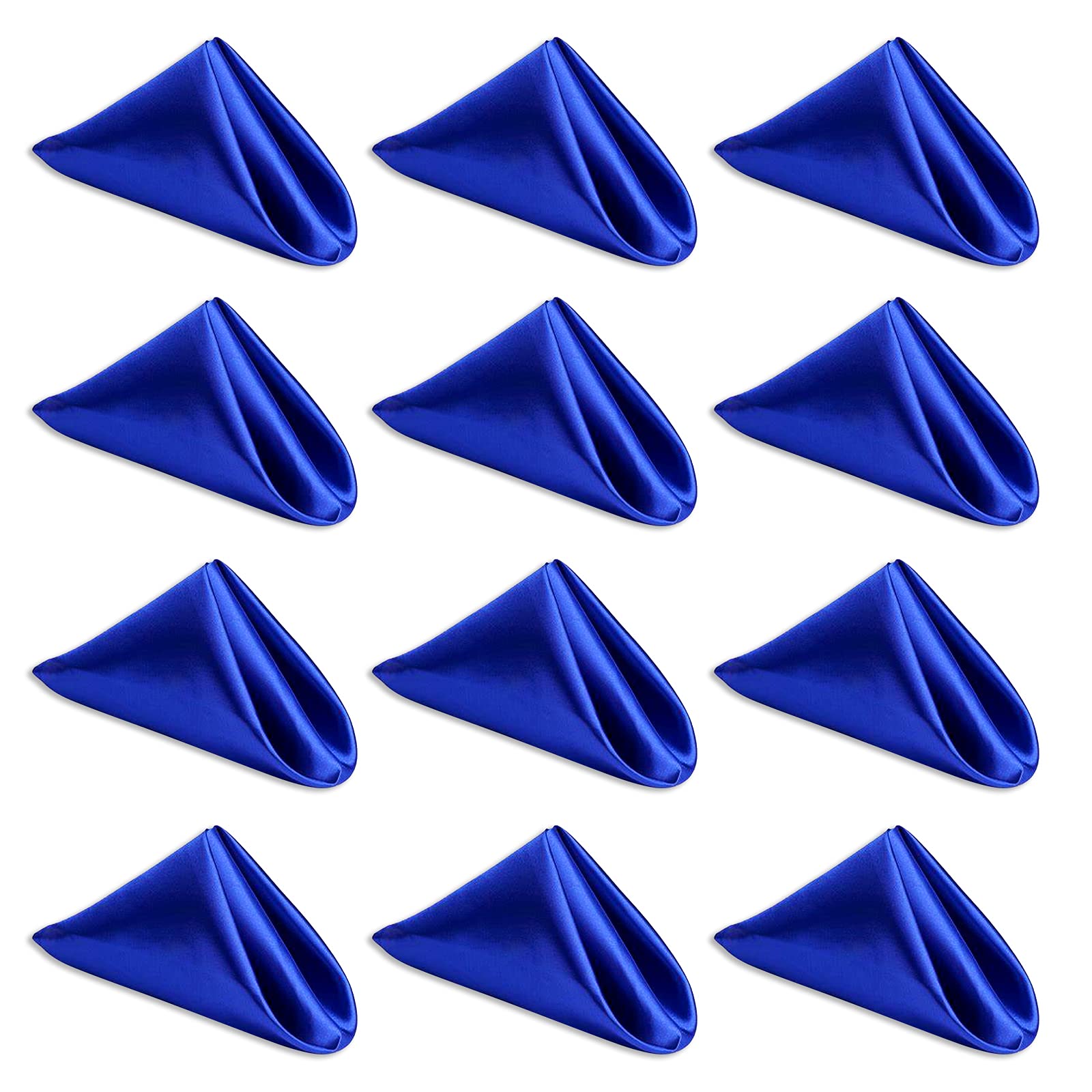 Blue Cloth Napkin Set of 12,Polyester Table Napkins Cloth Washable, Soft Reusable Napkin for Everyday Use Dining Table,Restaurant,Wedding, Thanksgiving and Christmas(20" x 20",Blue)…