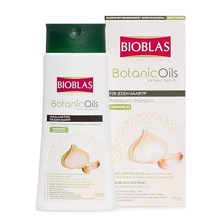 Knoblauch Shampoo 360 ml Bioblas, Geruchlos, Anti Haarausfall Frauen und Männer