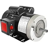 2HP General Electric Motor 1750RPM Single Phase 115/230V CW/CCW TEFC | Shaft Diameter 5/8",Shaft Length 1.88" 56C Frame AC Motor