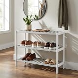 KEPLIN Natural Bamboo Shoe Rack 3 Tier Grey White 70x55x25cm view 8