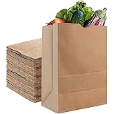 Stock Your Home 52 lb Kraft Brown Paper Bags (50 Count) – Bulk Large Grocery Bags for Shopping