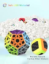 ROXENDA Dodecahedron Cube Pentagon Speed Cube Carbon Fiber Sticker view 4