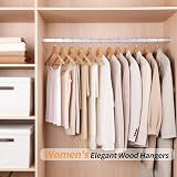 Amazon Basics Wood Suit Hangers 10-Pack 44 cm Natural view 5