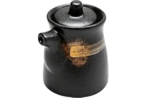 MDEOOSKY Ceramic Seasoning Bottle, Japanese Style Earthenware Ceramic Oil Dispenser, Olive Oil Dispenser, Sushi Sauce Contain