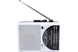 ciciglow Retro Cassette Recorder, AM FM Radio Portable Tape Player with Auto Reverse Function and Built in Large Speaker, for