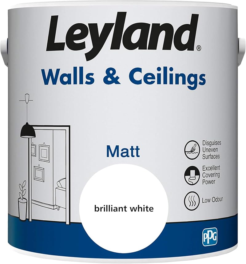 Leyland Walls & Ceilings Matt Emulsion White 2.5 litres