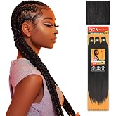 Sensationnal Braids XPRESSION 3X Pre-Stretched Braid 58 inches (5-pack, 1B)