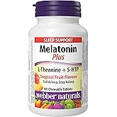 Webber Naturals Melatonin Plus, 1.5 mg of Melatonin with L-Theanine & 5-HTP, 40 Chewable Tablets, For Sleep Support, Vegan