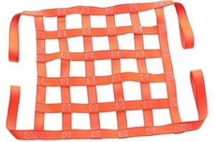 Ｂｅｓｇａ Cargo Lifting Net Safe Lifting Net Straps Flat Hoisting Net Orange Tear Resistance Cargo Hanging Net Lifting Straps for