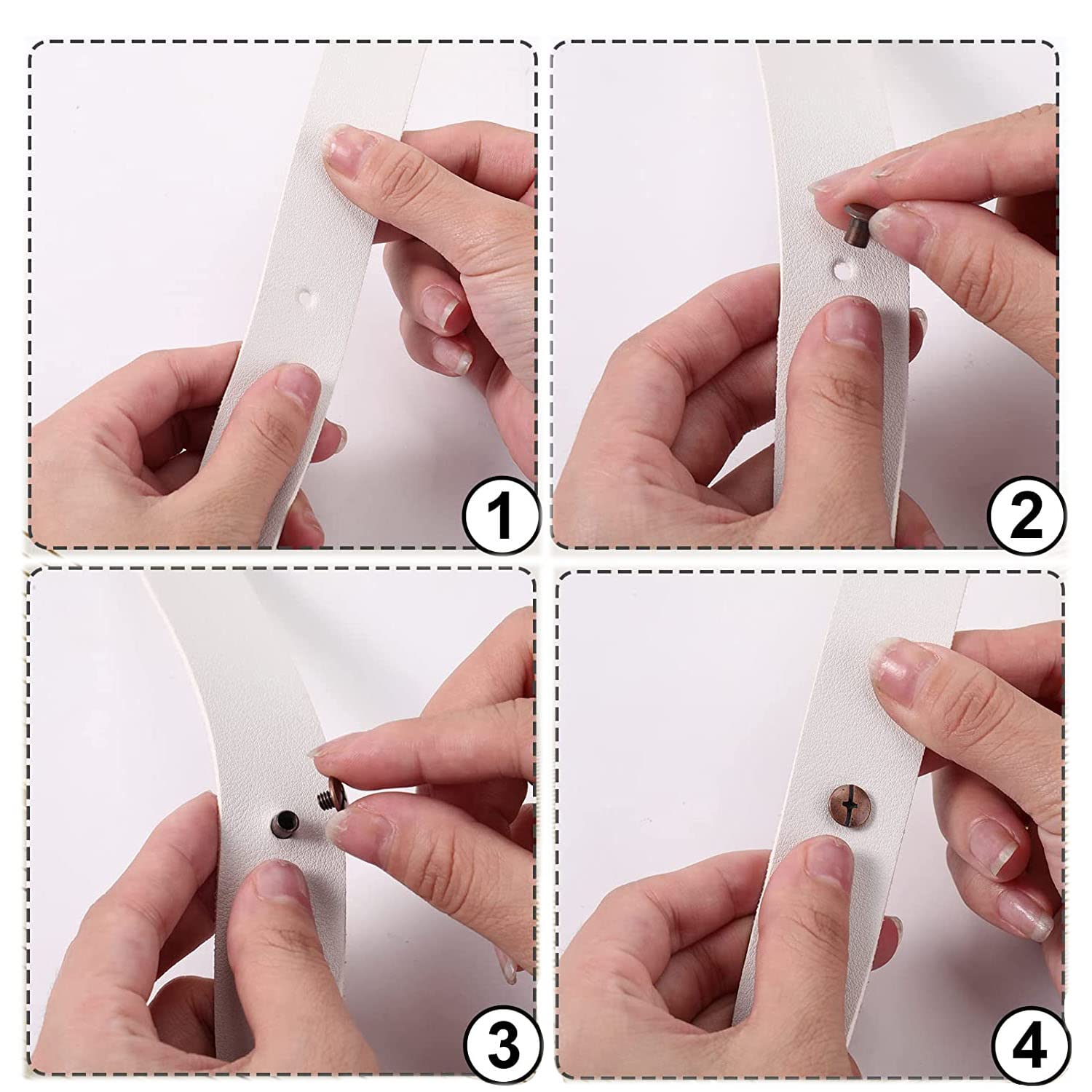 Alloygold 160Pcs Chicago Screws Leather Rivets Assorted Screw Rivets M5 Chicago Binding Screws for Decorate and Repair Leather Craft Belt Bag Shoes Purse Bookbinding (Bronze, M5*6,10,12,15,18)