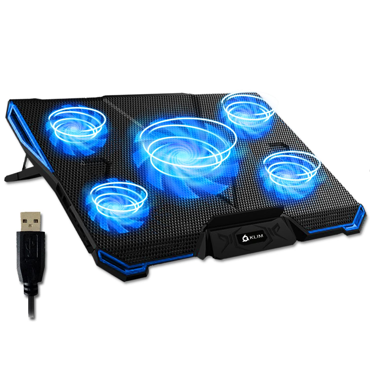 KLIM-Cyclone-Base-Refrigeradora-Portatil-Potente-Refrigerador-Portatil-con-5-Ventiladores-para-Ordenador-Gaming-PS4