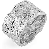 HZMAN 18K Gold Plated Wide Cuff Bracelet for Women - Premium Alloy Shiny Polished Double Layer Statement Bangle, Trendy Daily Wear Party Jewelry Accessory