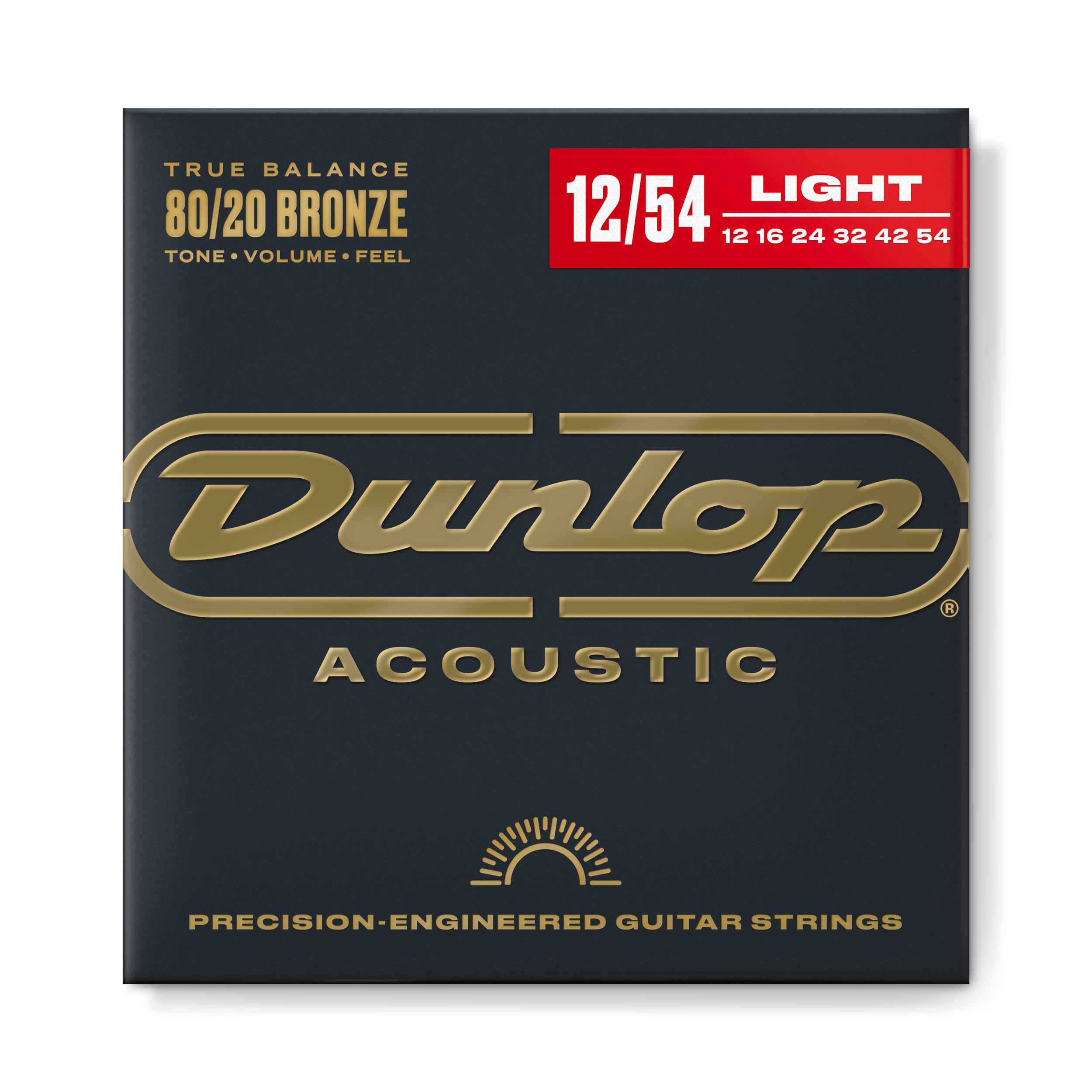 Dunlop DAB1254 Bronze 80/20 Light 12-54 Acoustic Guitar Strings