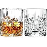 Barski Whiskey Glasses - Double Old Fashioned Rocks Glass - Set of 2 Lowball Tumbler - DOF Crystal Glass Tumblers - For Scotch - Bourbon - Water - Beverage - Drinking Glasses - 10.5 oz, Made in Europe