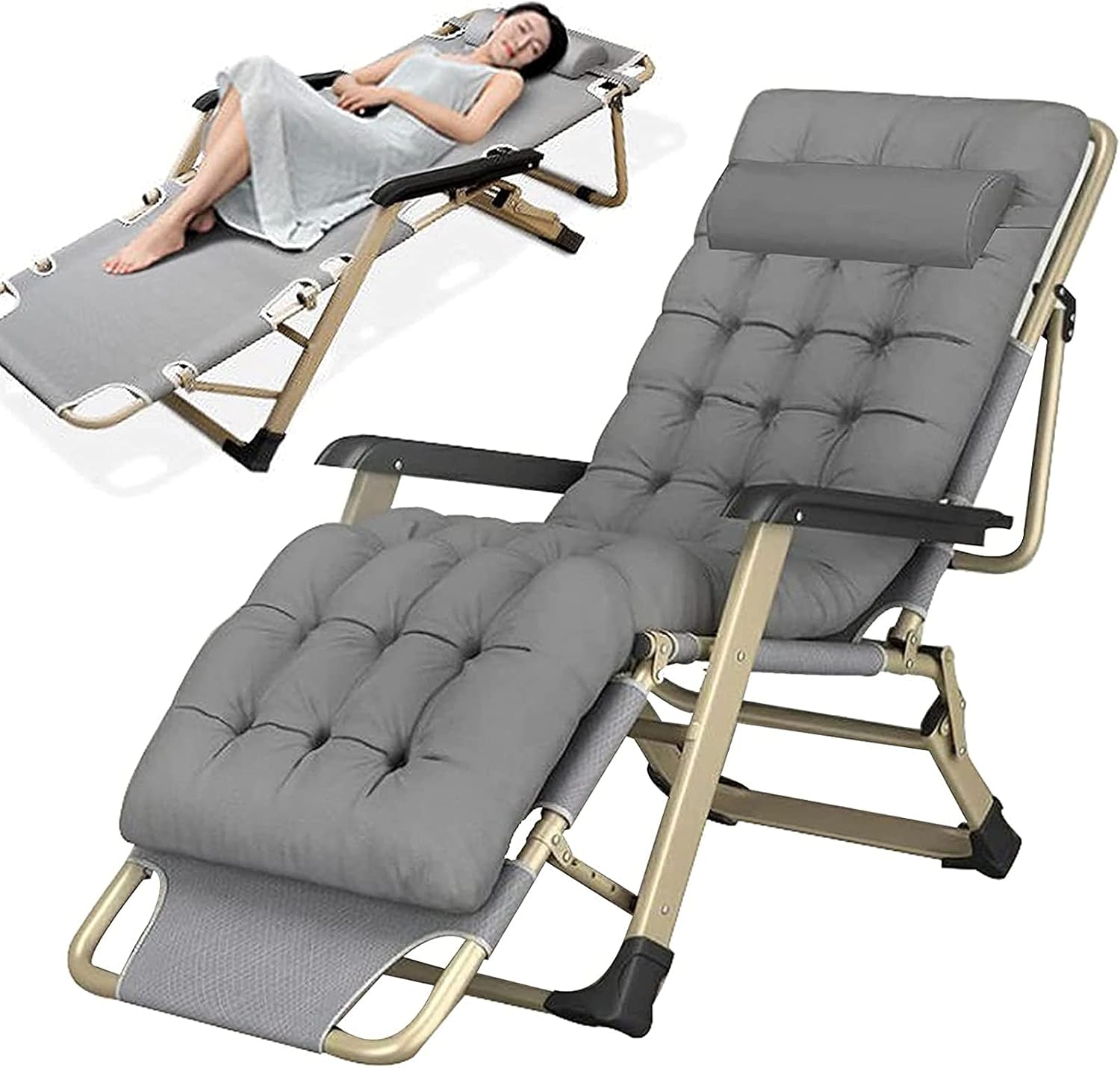 FVGBHN Folding recliner Sun Loungers Foldable Zero Gravity Chair