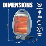 BARGAINS-GALORE 800W Halogen Heater Two Settings Compact Silent Energy Saving view 6