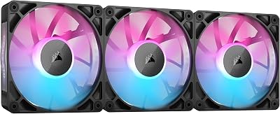 Corsair iCUE LINK RX120 RGB 120mm PWM Fans Triple Pack Black