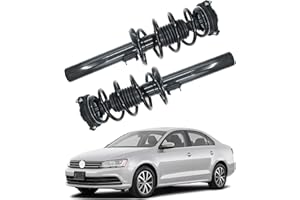 ENZVOIA Front Struts Shocks Absorbers Set for 2005-2017 Volkswagen Passat Jetta Beetle Golf Eos CC GTI Rabbit/2006-2013 Audi A3 Quattro, Front Shock Absorbers Coil Spring, Front Shock Absorbers Set