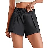 G4Free Athletic Running Shorts for Women 2 in 1 Flowy Mid Rise Quick Dry Workout Summer Shorts for Tennis with Liner