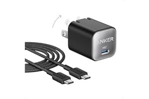Anker Nano USB C Charger Block, 30W PIQ 3.0 Foldable iPhone Charger Fast Charging for iPhone 17/16 Series, Galaxy, iPad, Compatible with MagSafe