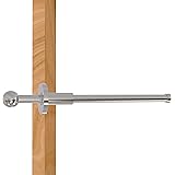 Allied Precision IndustriesAllied Brass Traditional Retractable Pullout Garment Rod, 10-Inch, Satin Nickel