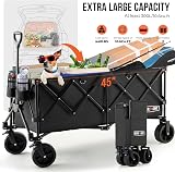 Overmont 300L Folding Festival Trolley Cart, 440lbs Capacity, All-Terrain view 7