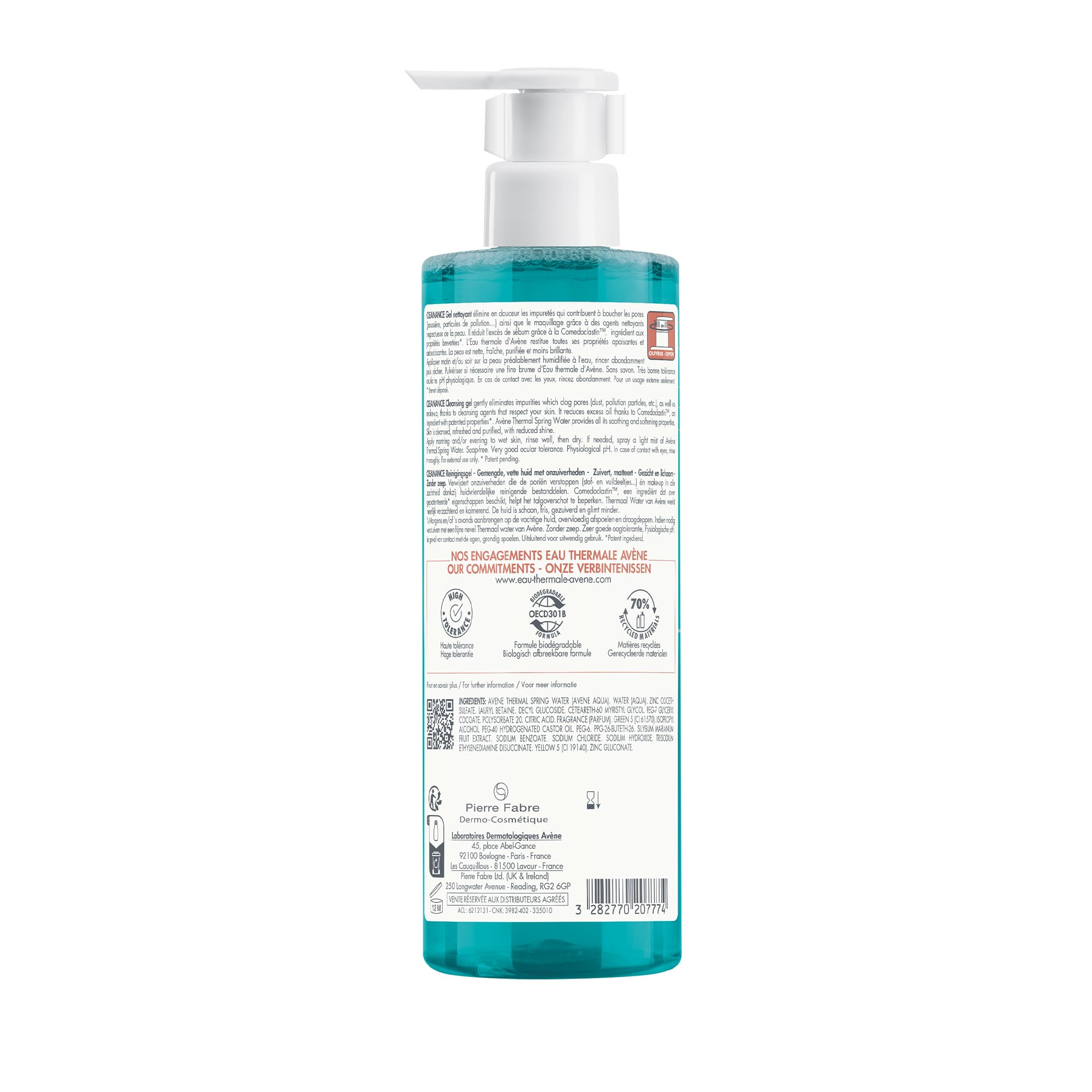 Avène Cleanance Cleansing Gel Soap Free Cleanser for Acne Prone, Oily, Face & Body, Alcohol-Free