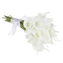 Pure Garden, Artificial Calla-Lily with Stems-Real