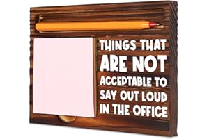 TRCENDE Work Desk Accessories Women Office Funny, Sarcastic Snarky Gift Prank Humor Naughty Sign for Assistant Coworker Colleague Intern Mentor Leader Manager Boss Staff, Retro Note Pad Holder XB458